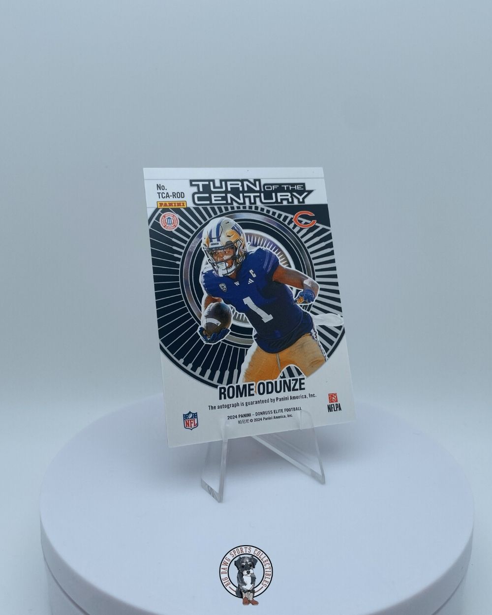 Rome Odunze 2024 Donruss Elite Turn of the Century Orange Auto 36/99 - Rookie Card