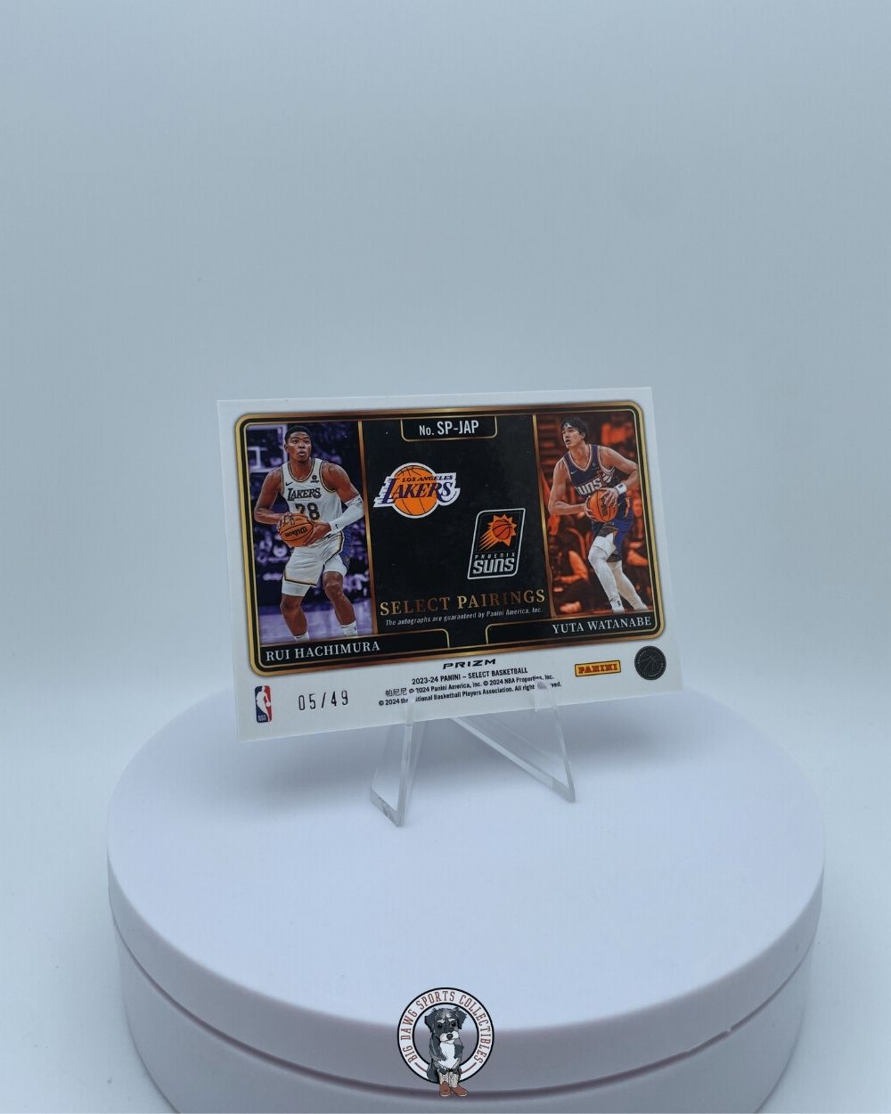 Rui Hachimura & Yuta Watanabe 2023-24 Panini Select Pairings Dual Patch Autograph #SP-JAP - 05/49