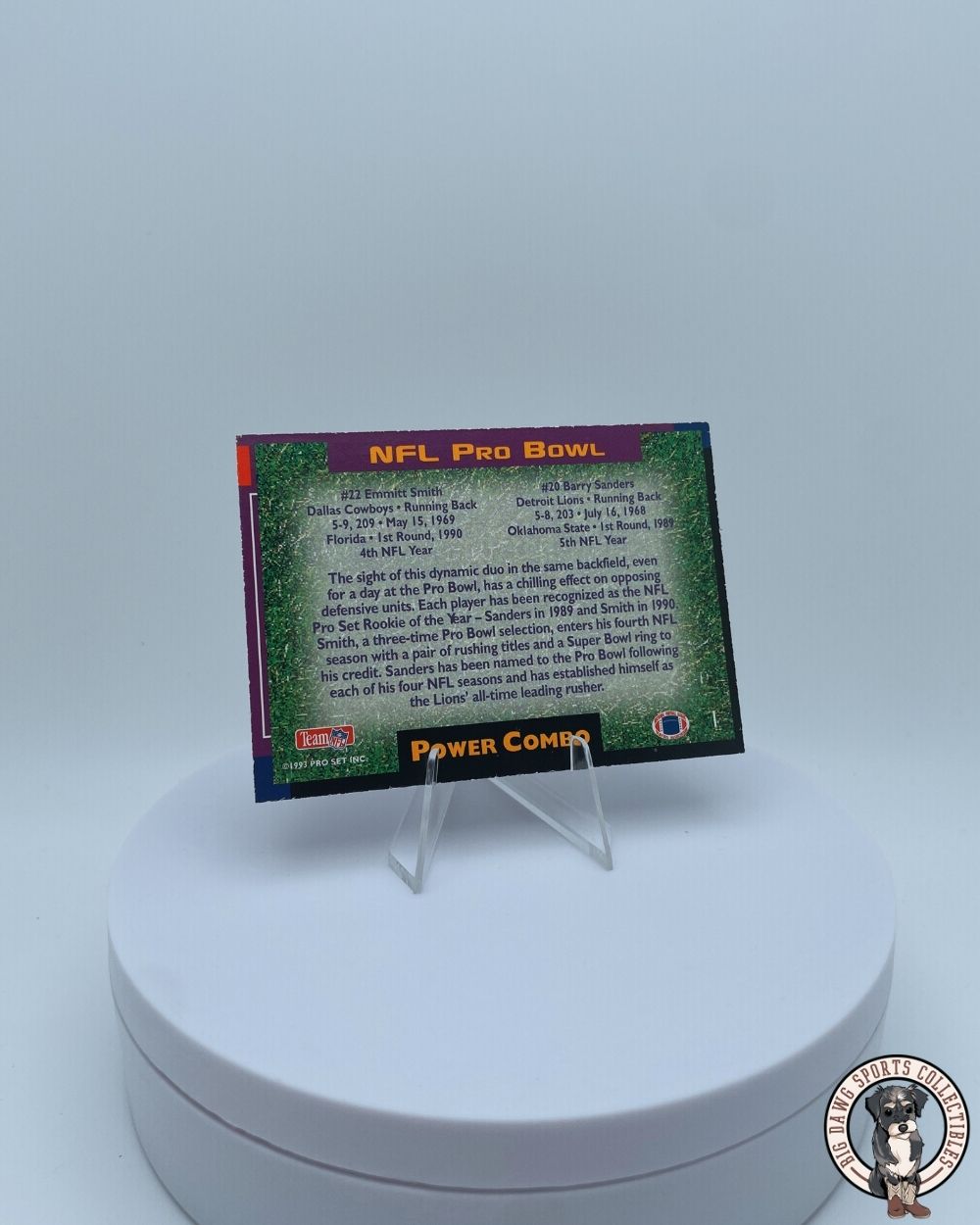 Emmitt Smith / Barry Sanders 1994 NFL Pro Bowl Power Combo Card - Team NFL