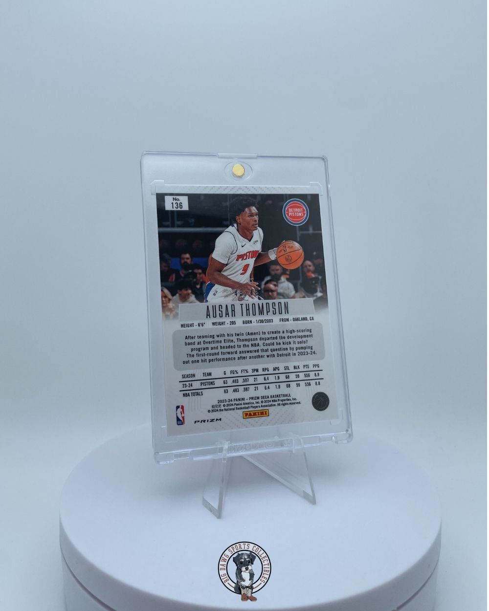 Ausar Thompson 2023-24 Panini Prizm Orange Ice RC #136 - Pistons - 20/49