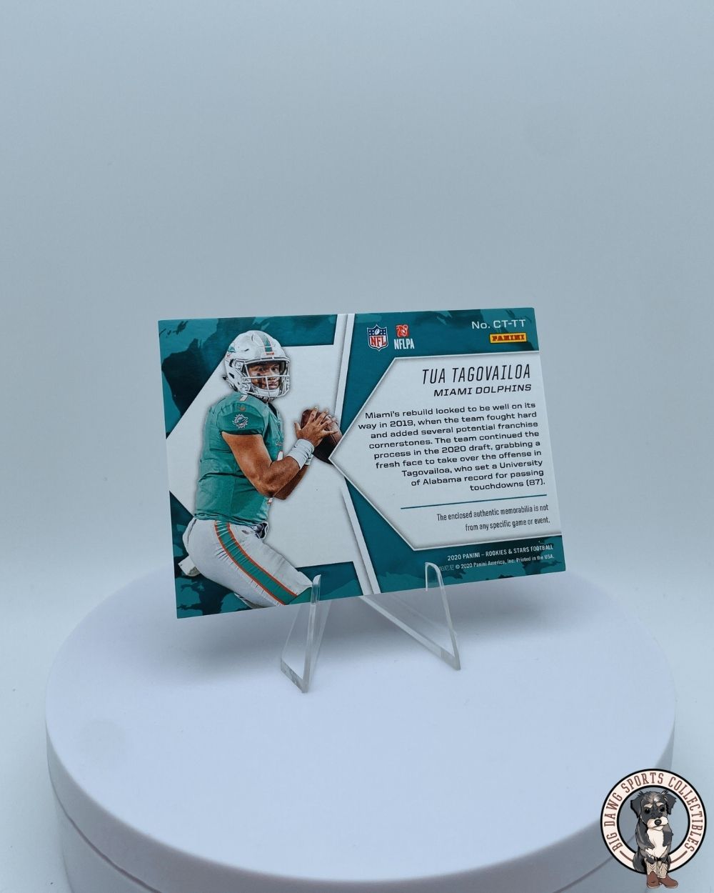Tua Tagovailoa 2020 Panini Rookies & Stars Cross Training Dual Patch Card - Miami Dolphins