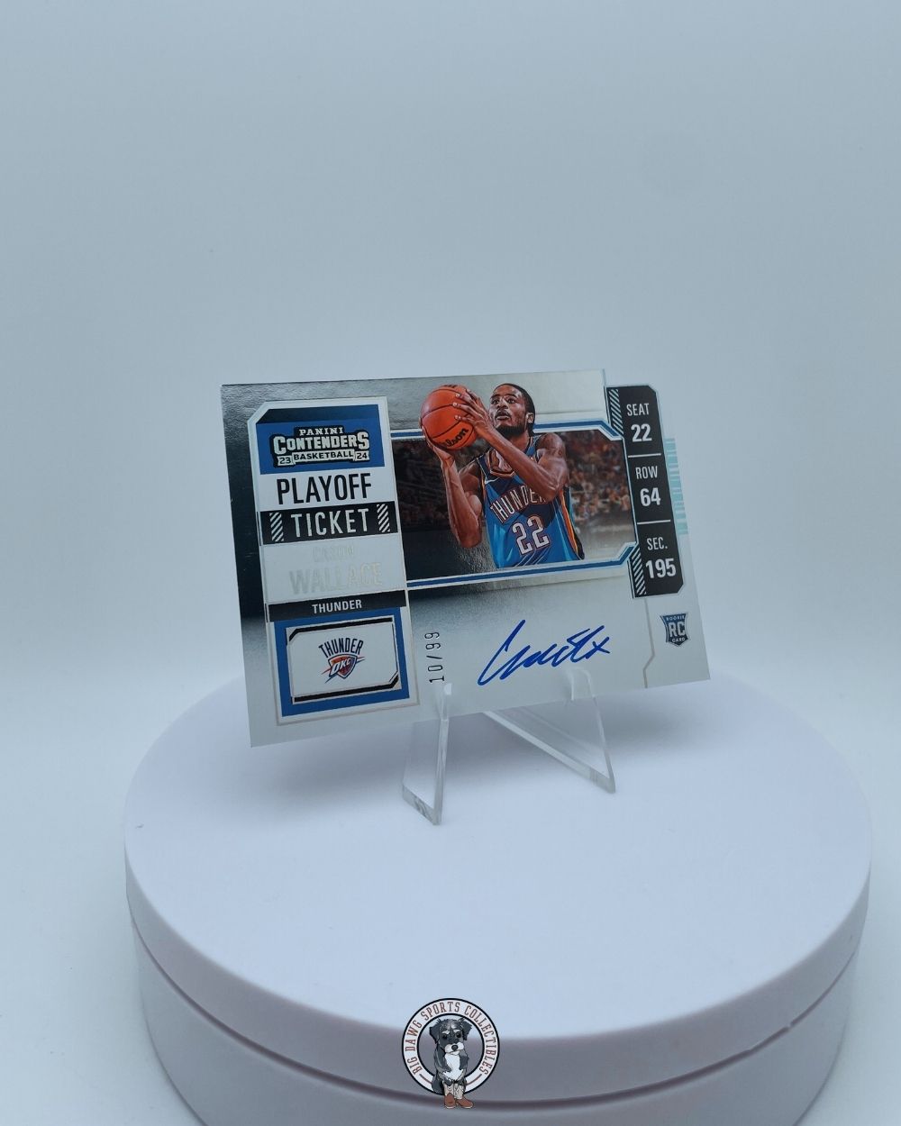 Cason Wallace 2023-24 Panini Contenders Playoff Ticket RC Auto /99 - Thunder