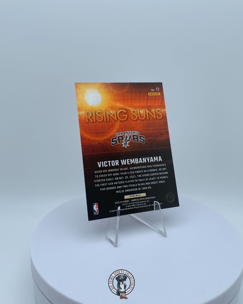Victor Wembanyama 2023-24 Donruss Optic Rising Suns Rookie Card #11