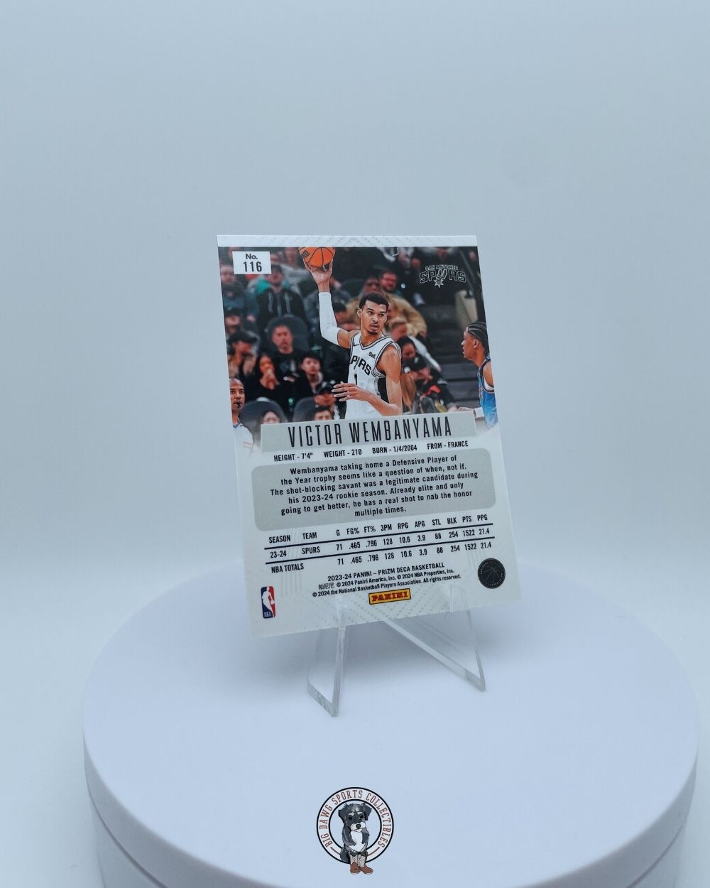 Victor Wembanyama 2023-24 Panini Prizm Base Rookie Card #116
