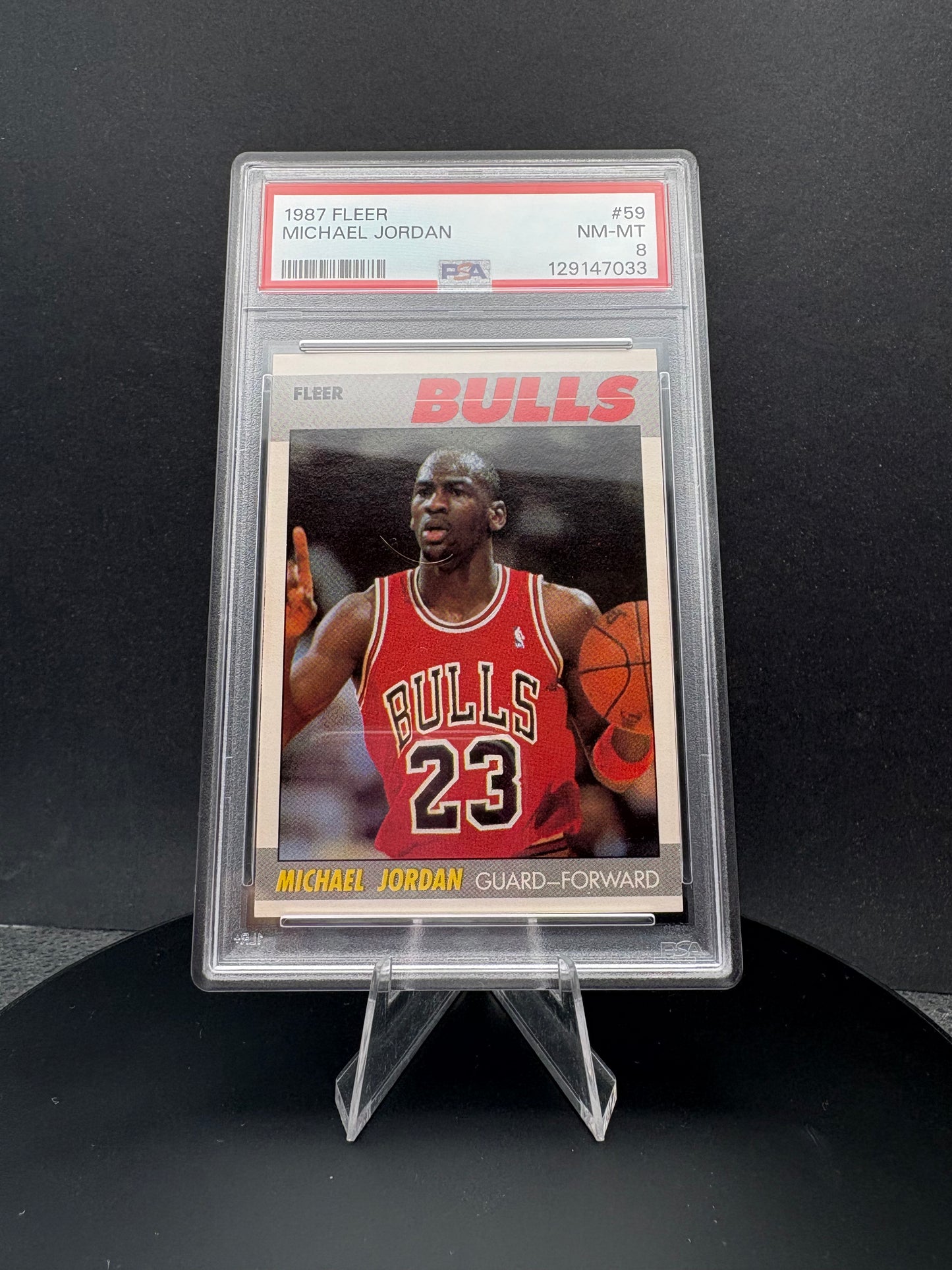 1987 Fleer Michael Jordan PSA 8