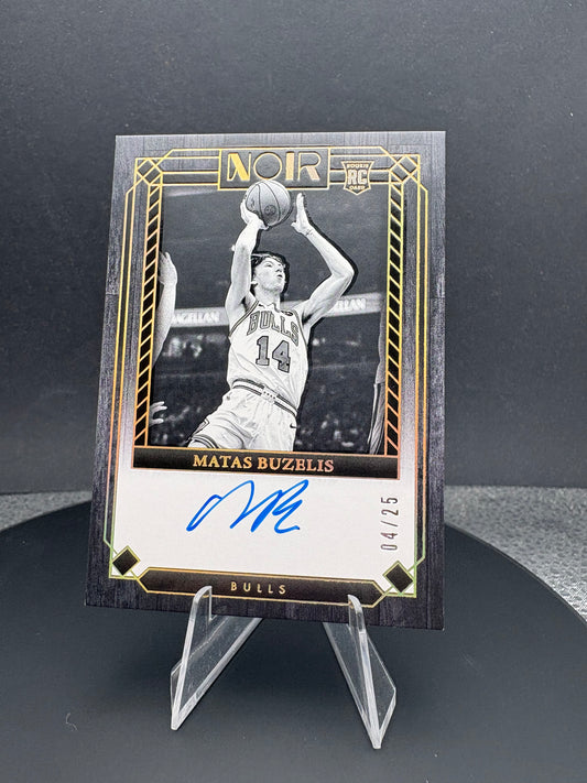 2024-25 NOIR Matas Buzelis RC auto /25 Chicago Bulls