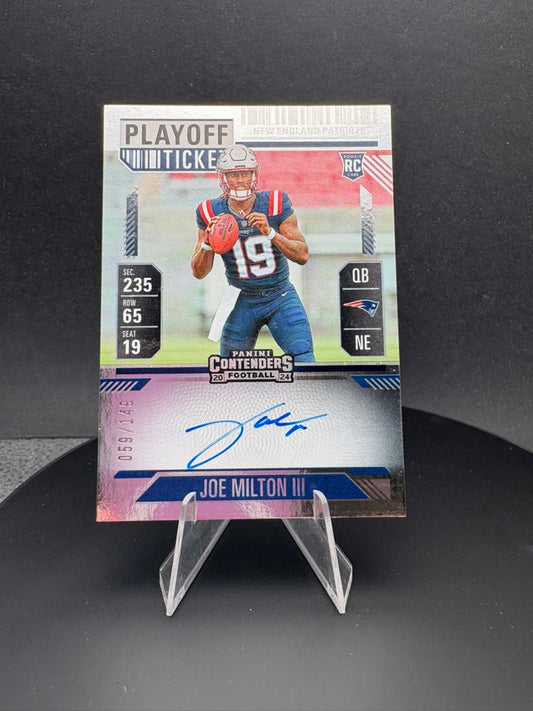 2024 Contenders Joe Milton II RC /149 AUTO Playoff Ticket