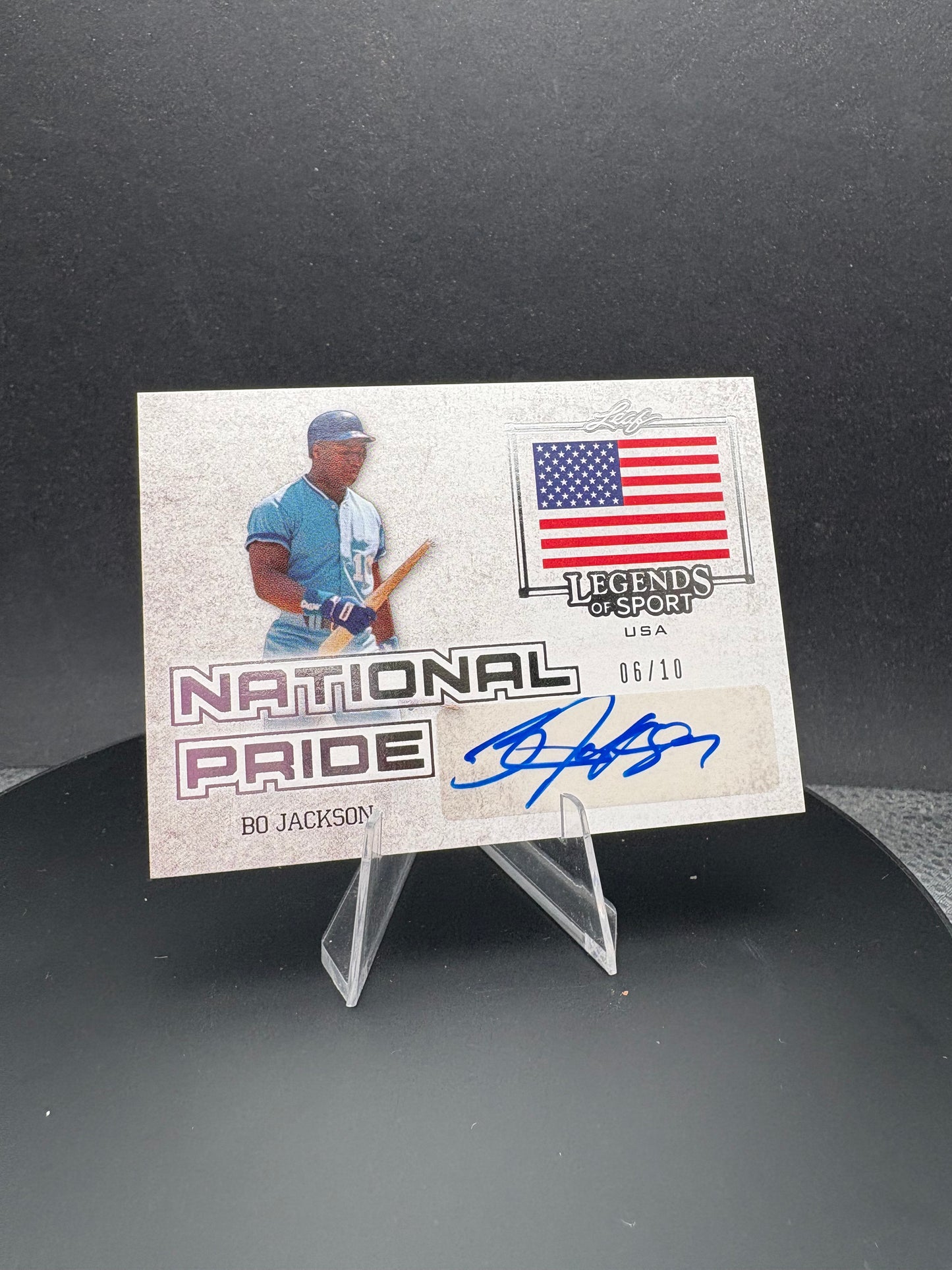 2015 Leaf Bo Jackson National Pride Legends of Sport AUTO /10