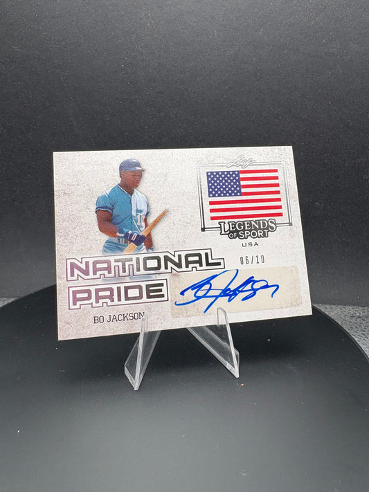 2015 Leaf Bo Jackson National Pride Legends of Sport AUTO /10