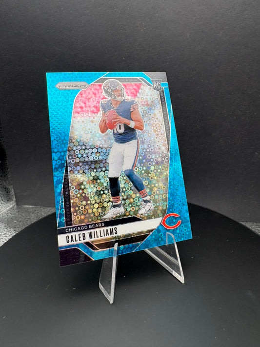 2024 Panini Prizm - Rookies Caleb Williams #301 No Huddle Blue Prizm /99 (RC)