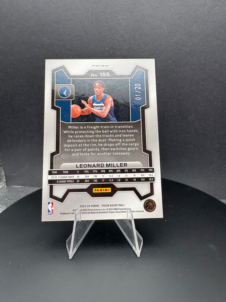 2023-24 Prizm Leonard Miller #155 /20