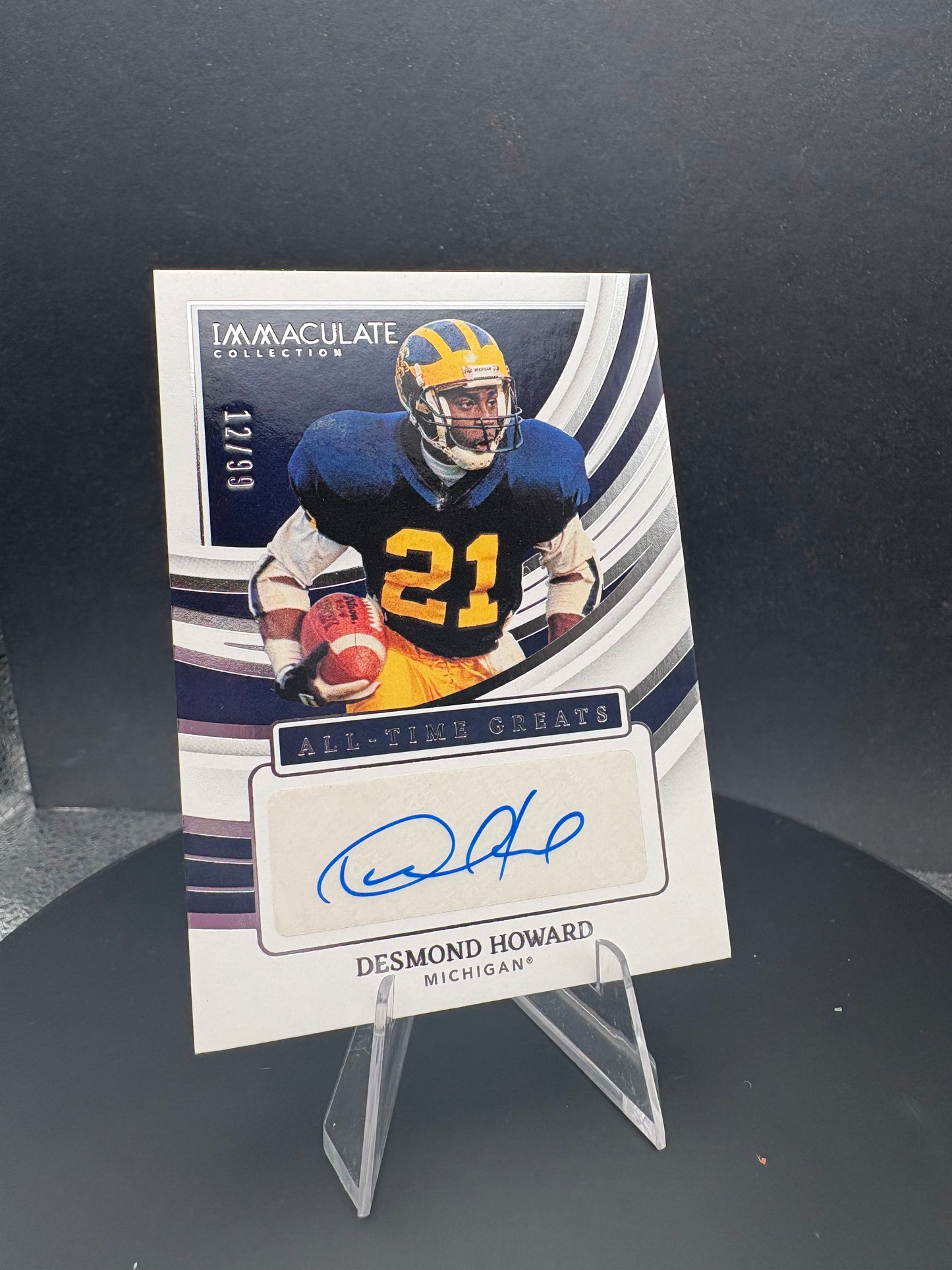 2022 Immaculate Collection All-Time Greats Desmond Howard Michigan /99 AUTO