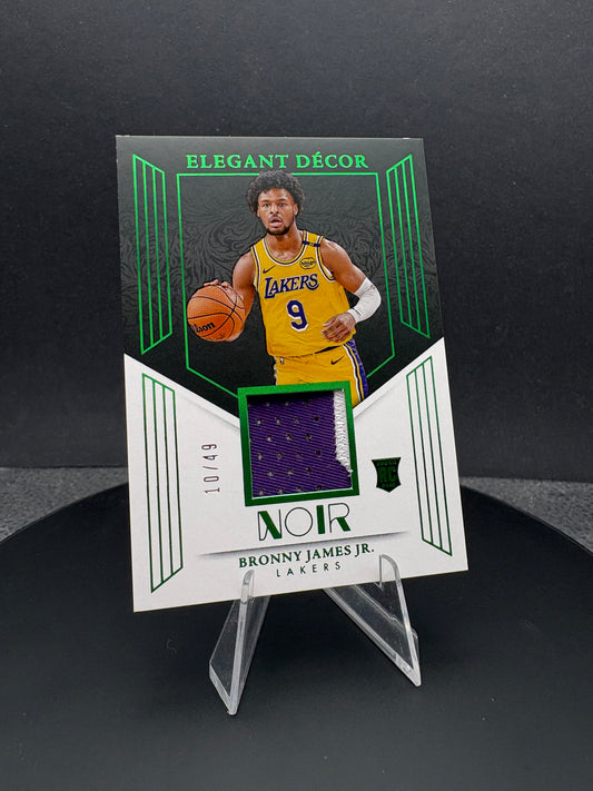 2024-25 NOIR Bronny James Jr Elegant Decor 2 color patch RC /49