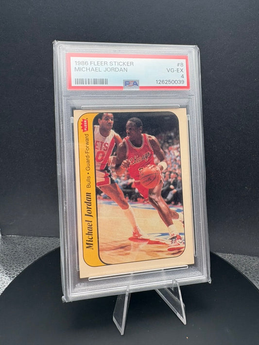1986 Michael Jordan Fleer sticker PSA 4 RC