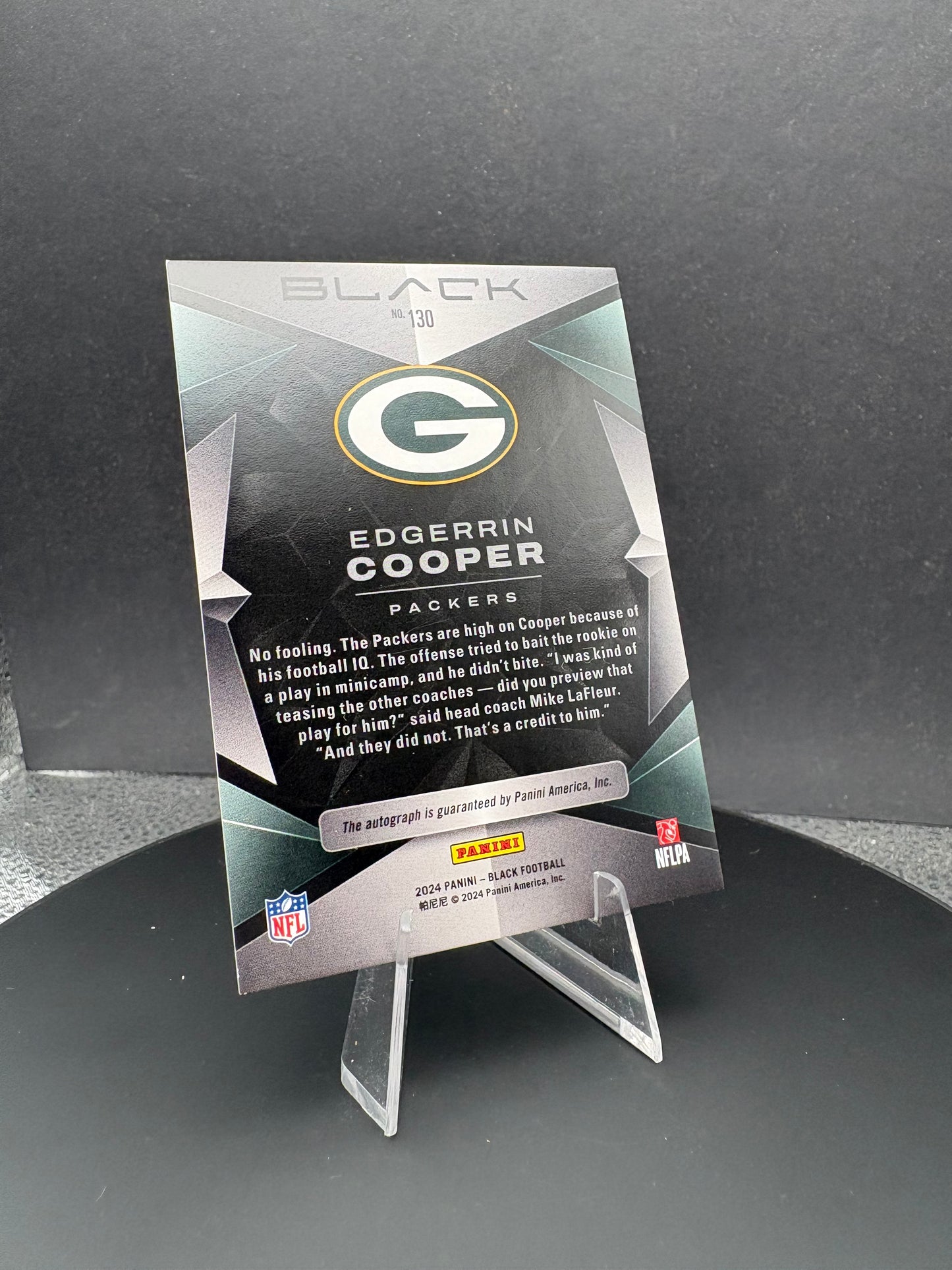 2024 Black Edgerrin Cooper AUTO /50 RC