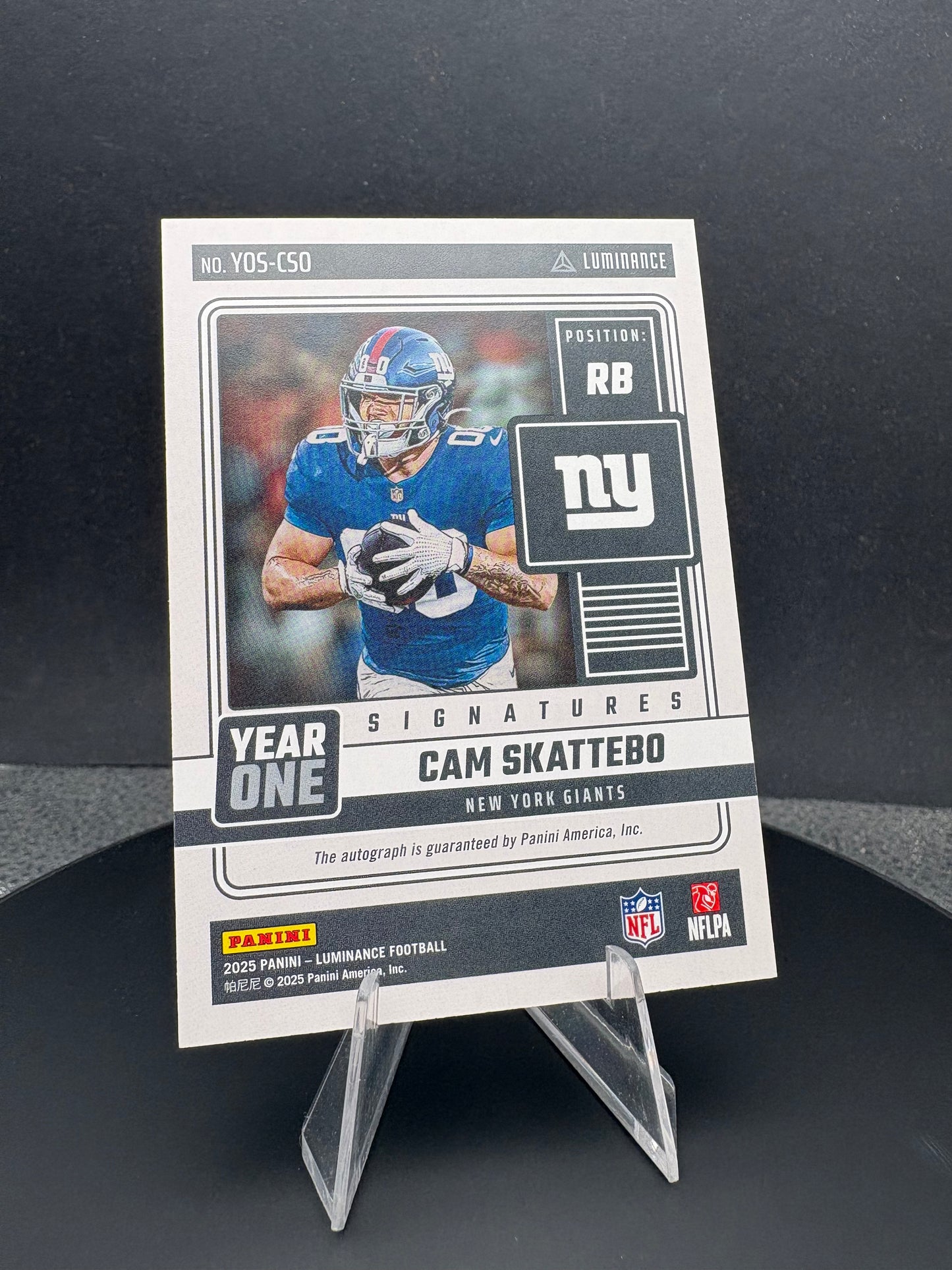 2025 Luminance Cam Skattebo AUTO Rookie Year One gold