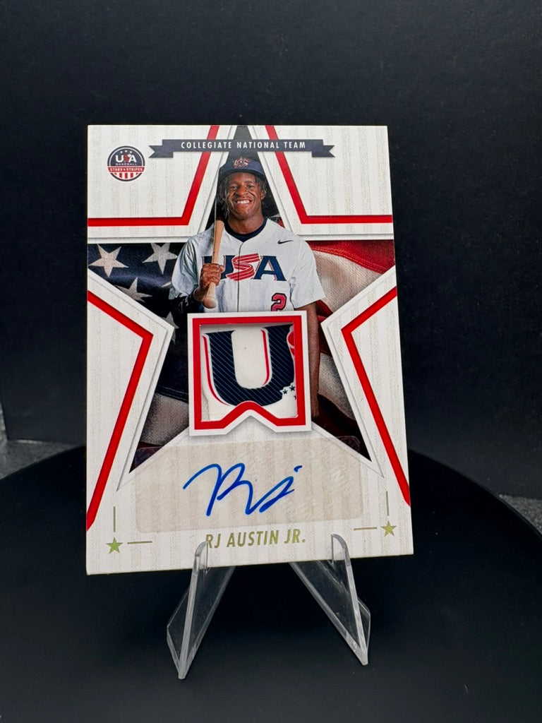 2025 USA Baseball Stars & Stripes Collegiate /12 AUTO patch RJ Austin Jr