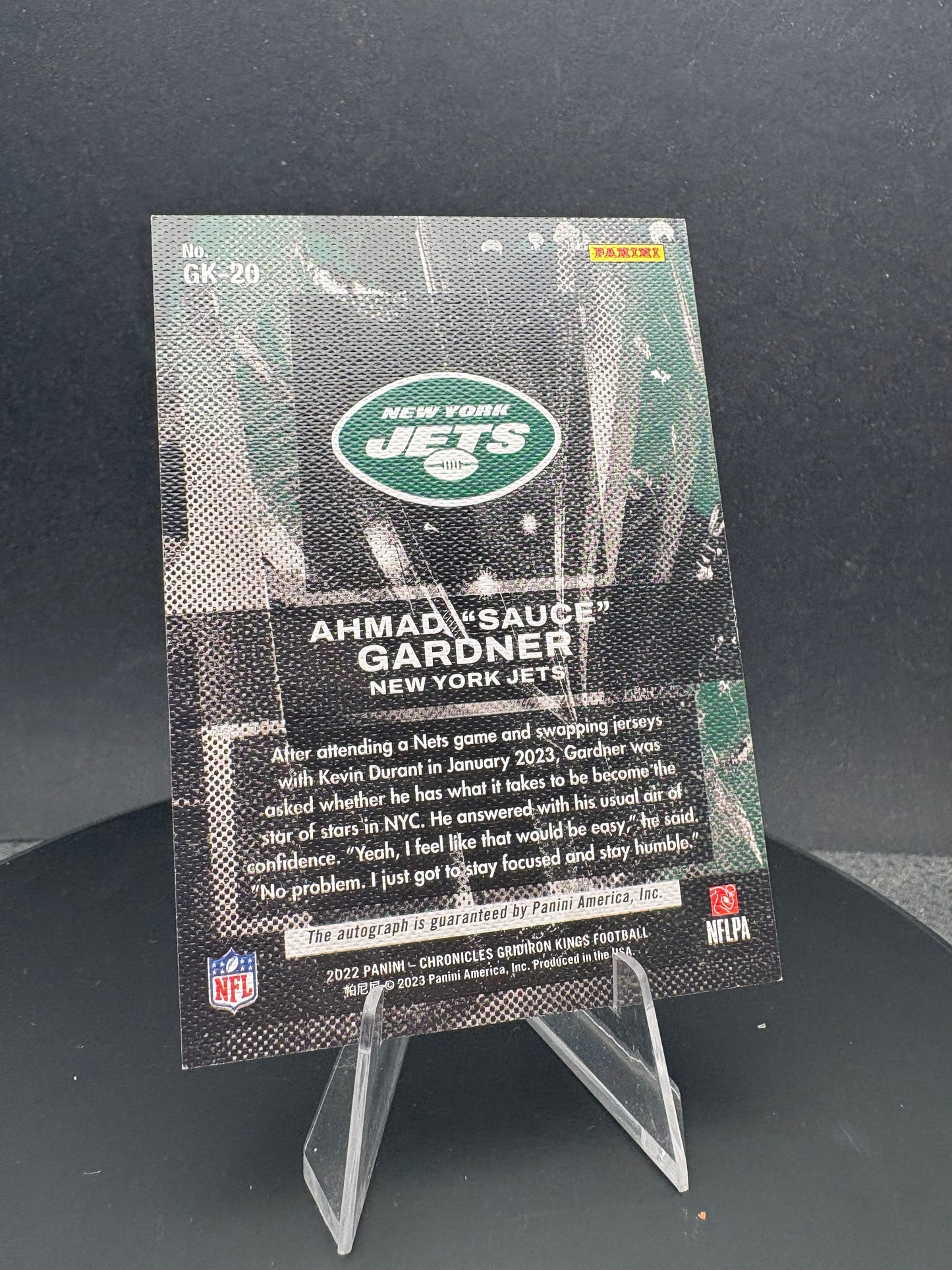 2022 Chronicles Gridiron Kings Ahmad "Sauce " Gardner /199