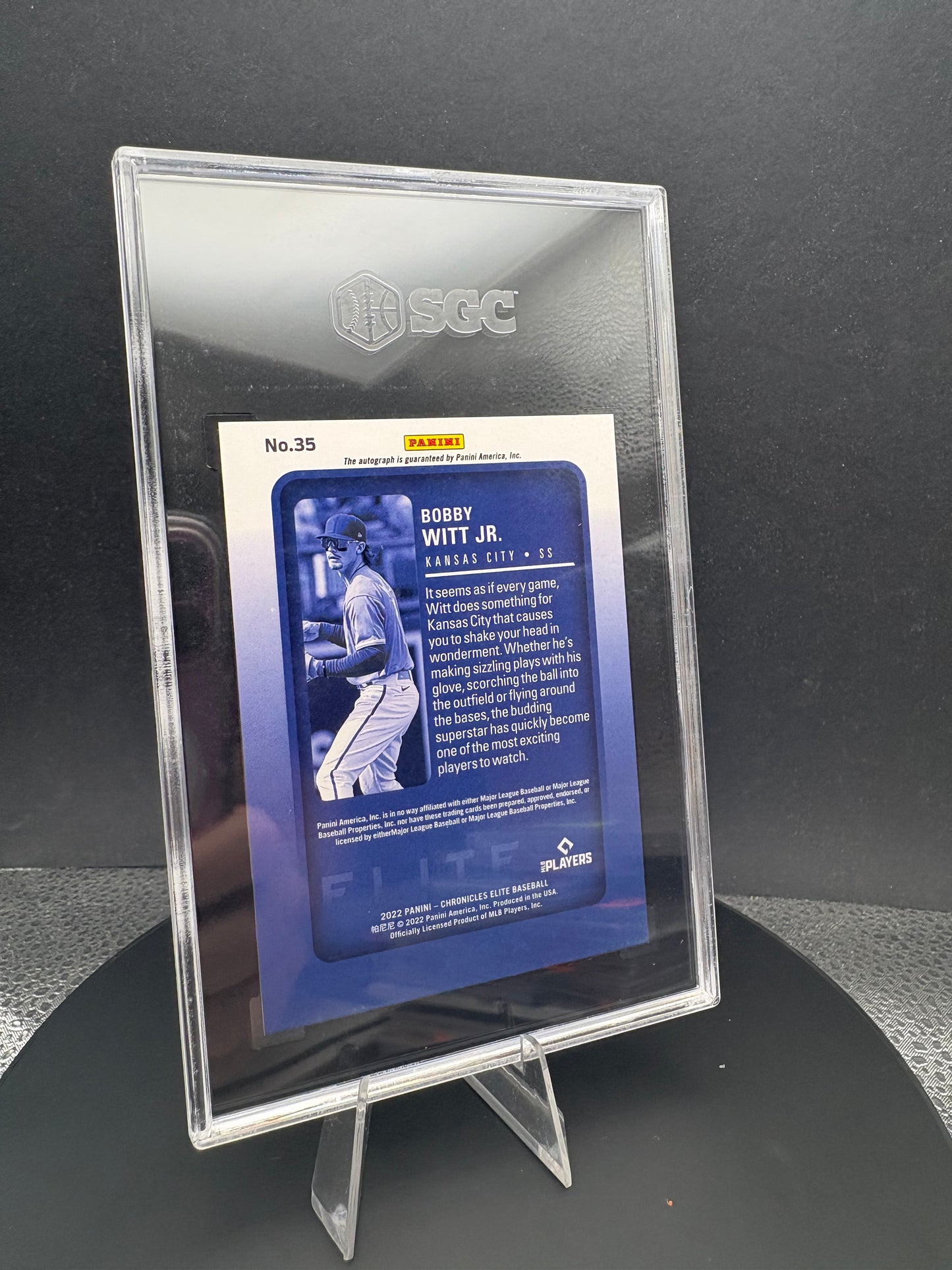 2022 Chronicles Bobby WItt Jr Elite SGC auto 10 / SGC 9.5 RC