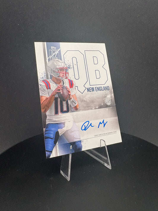 Drake Maye Topps auto rookie card