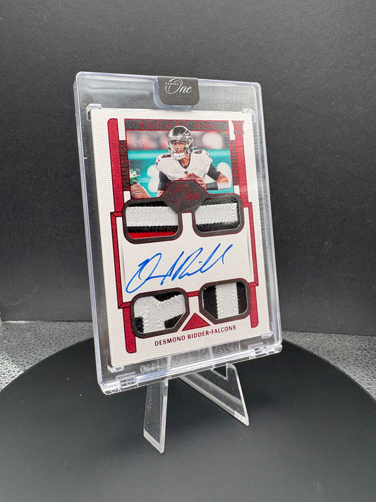 2022 Panini One Desmond Ridder Square One RC Quad patch 3 color AUTO /15