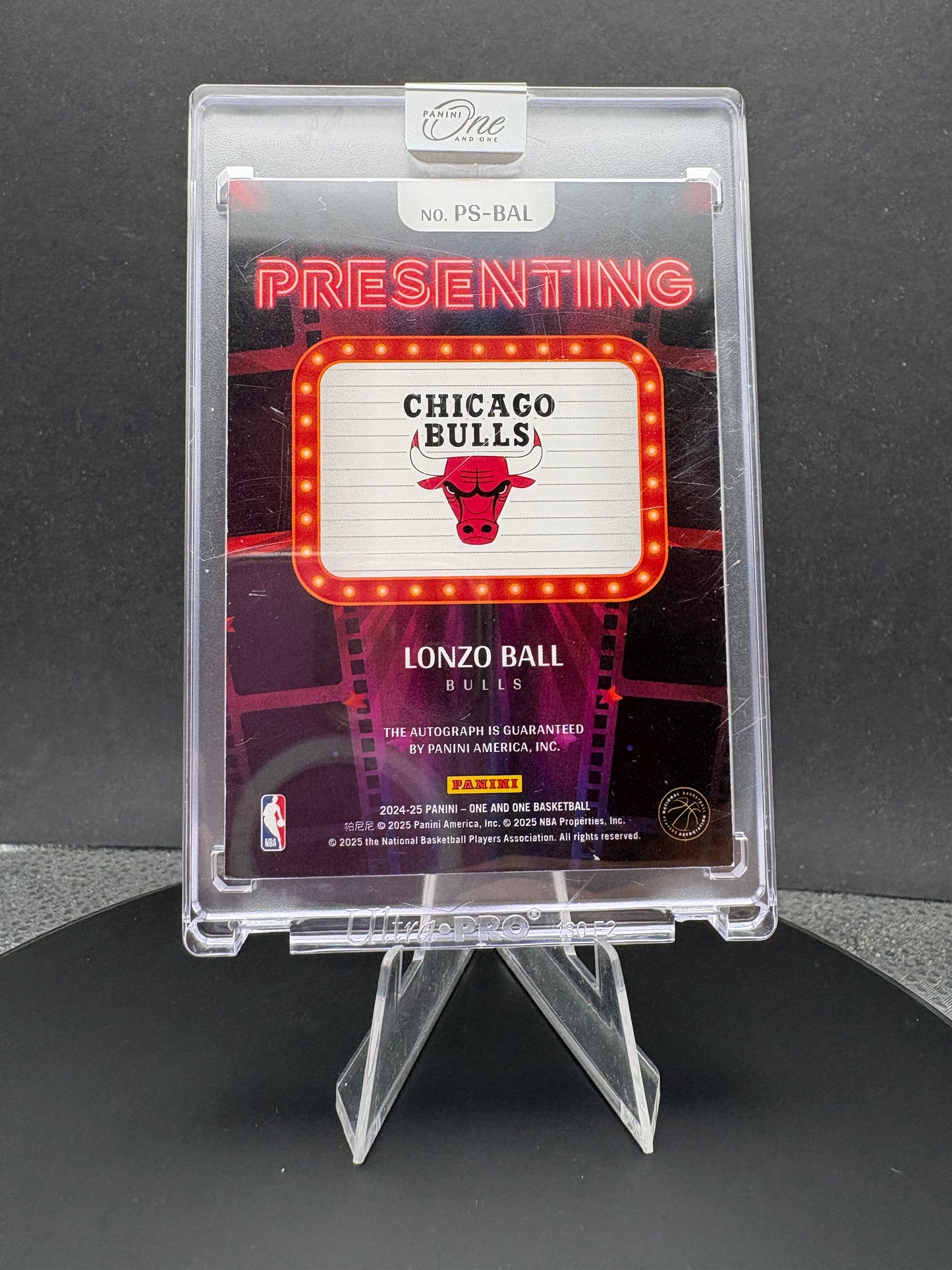 2024-25 One and One Presenting Lonzo Ball AUTO /10 Chicago Bulls