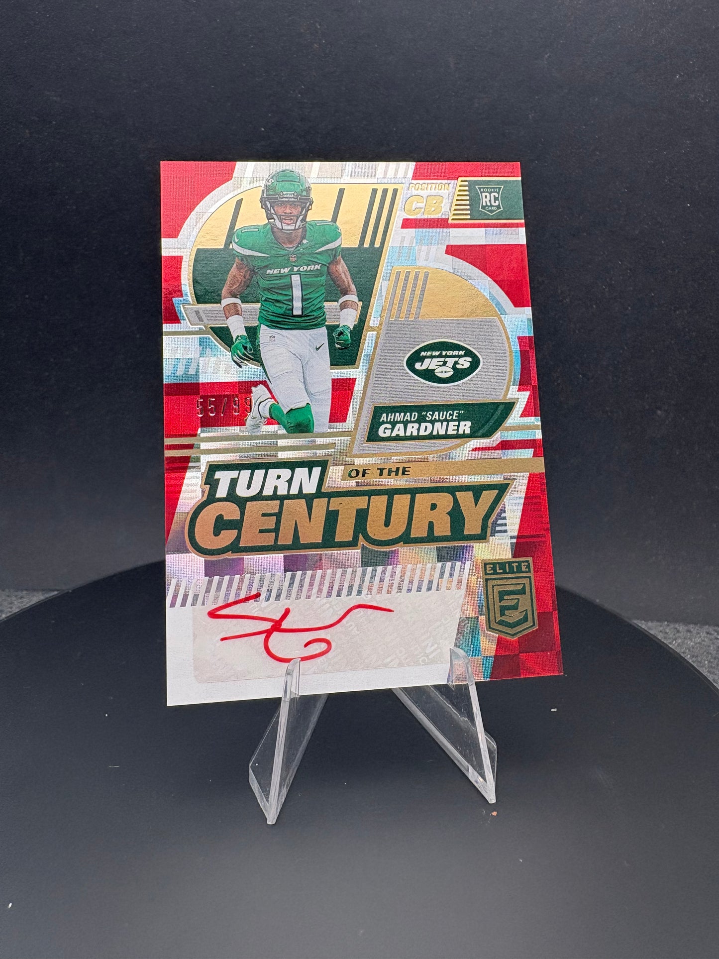 2022 Donruss Elite Ahmad "Sauce" Gardner Turn of the Century RC auto /99