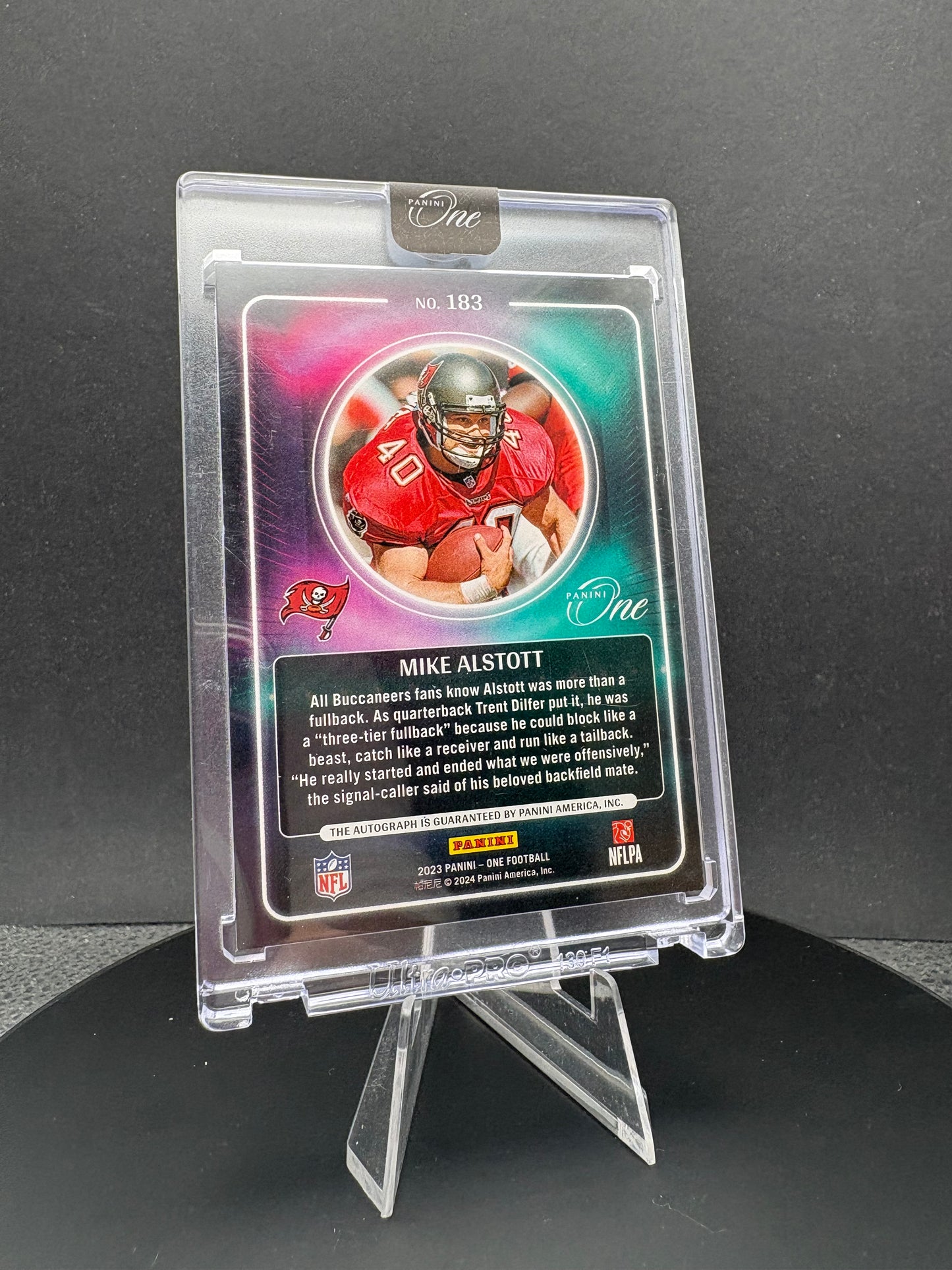 2023 Mike Alstott Panini ONE Presenting /49 AUTO