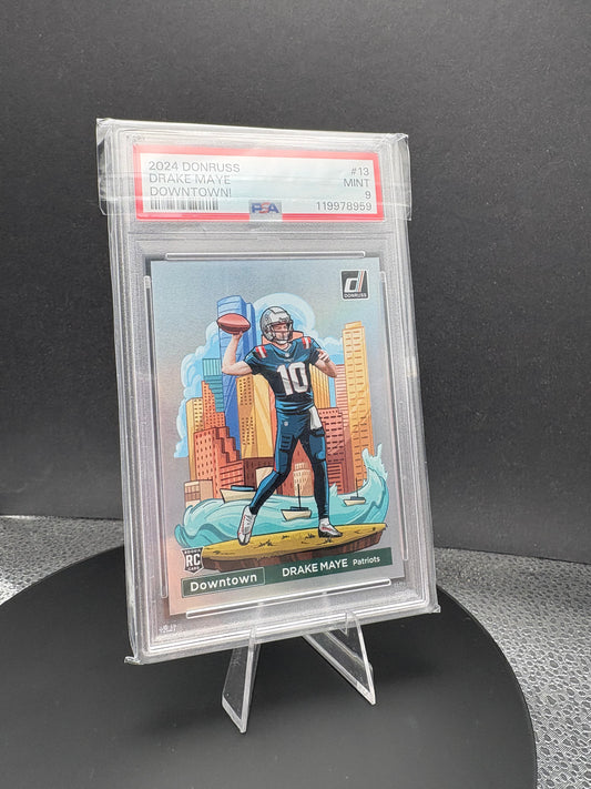 2024 Donruss Drake Maye Downtown PSA 9