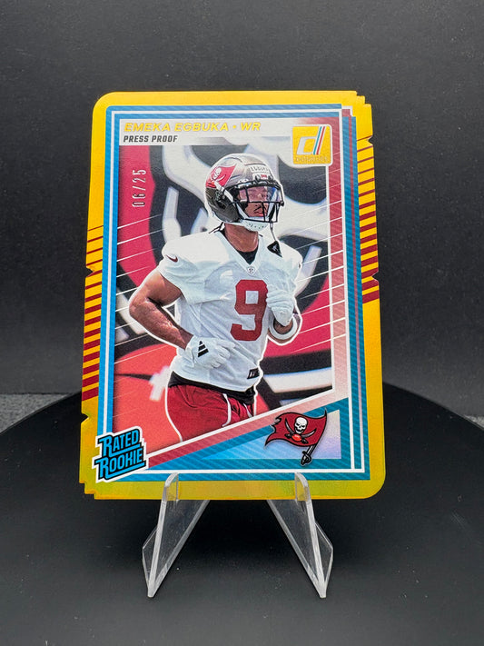 2025 Donruss Emeka Egbuka Press Proof Gold /25 RC