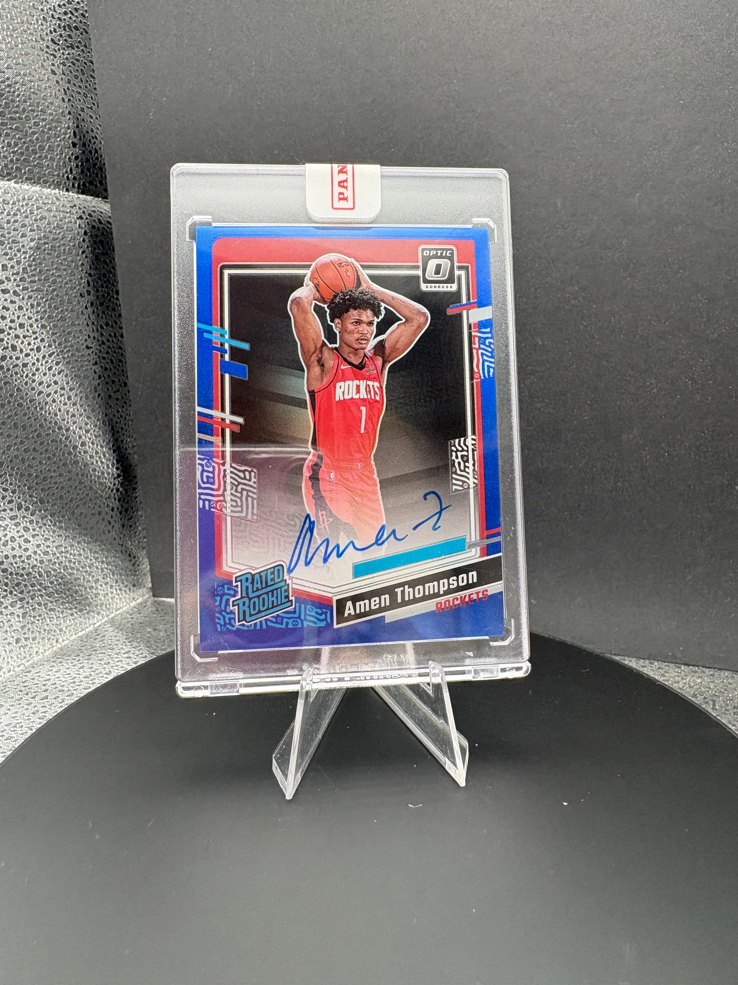 2023-24 Donruss Optic PRIZM Amen Thompson Rated Rookie /49 AUTO