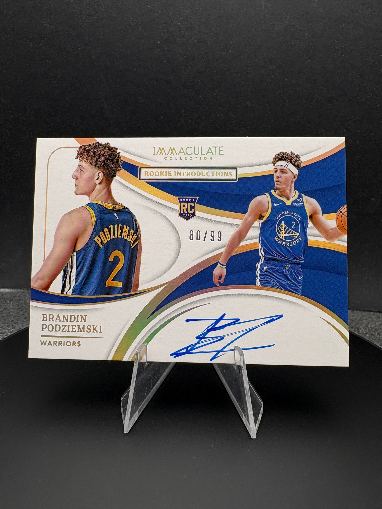 2023-24 Immaculate Collection Rookie Introductions Brandin Podziemski RC/99 AUTO