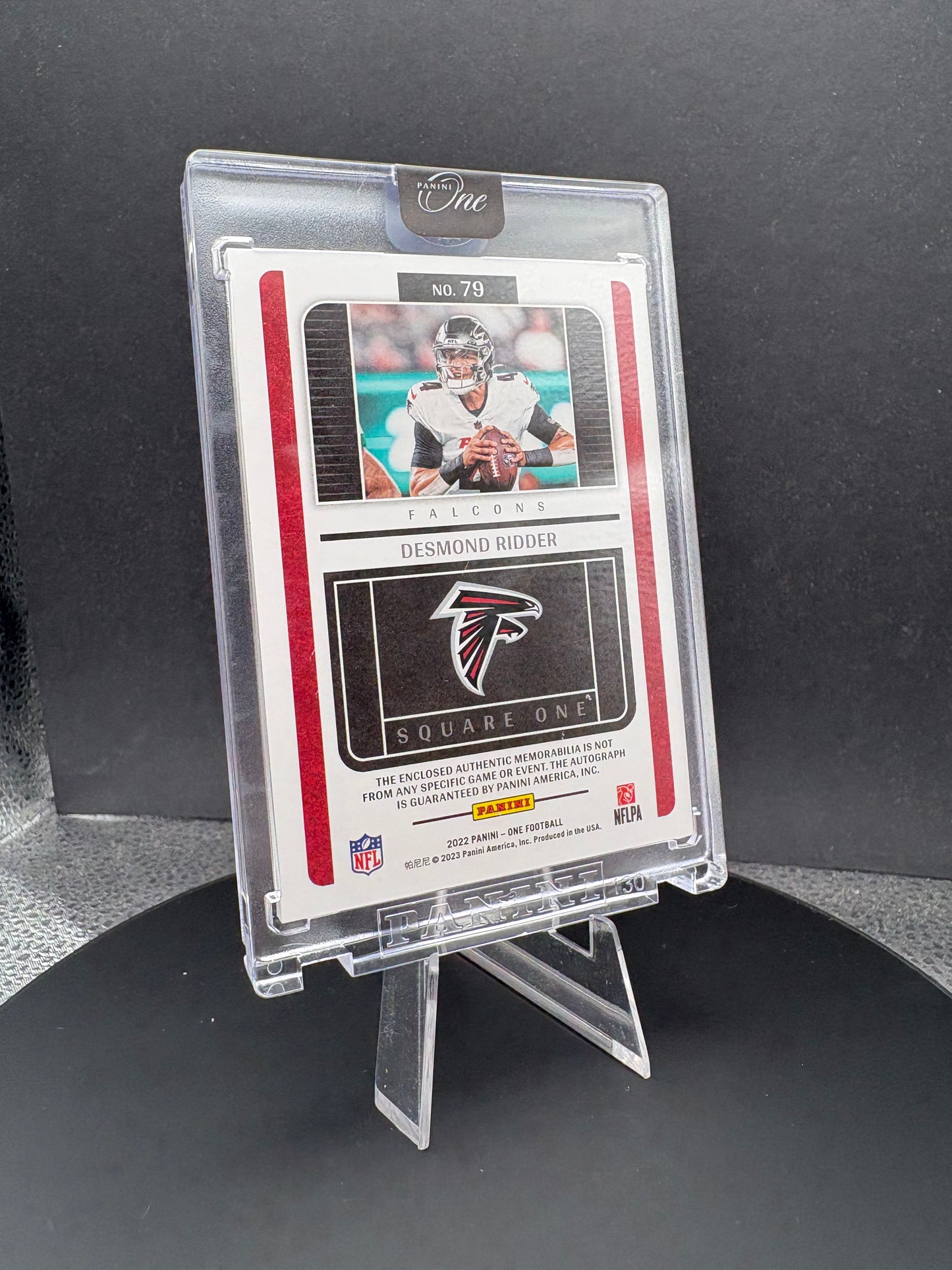 2022 Panini One Desmond Ridder Square One RC Quad patch 3 color AUTO /15