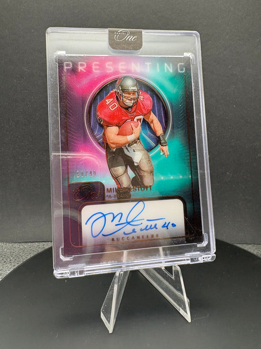 2023 Mike Alstott Panini ONE Presenting /49 AUTO