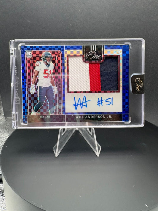 2023 Panini One Will Anderson Jr /75 RPA tri-color patch