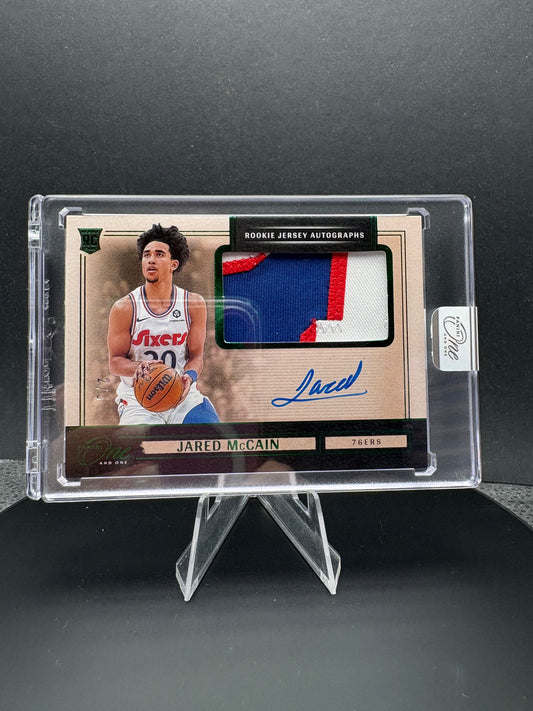 2024-25 Jared McCain One and One 3 color patch Rookie Jersey auto /5