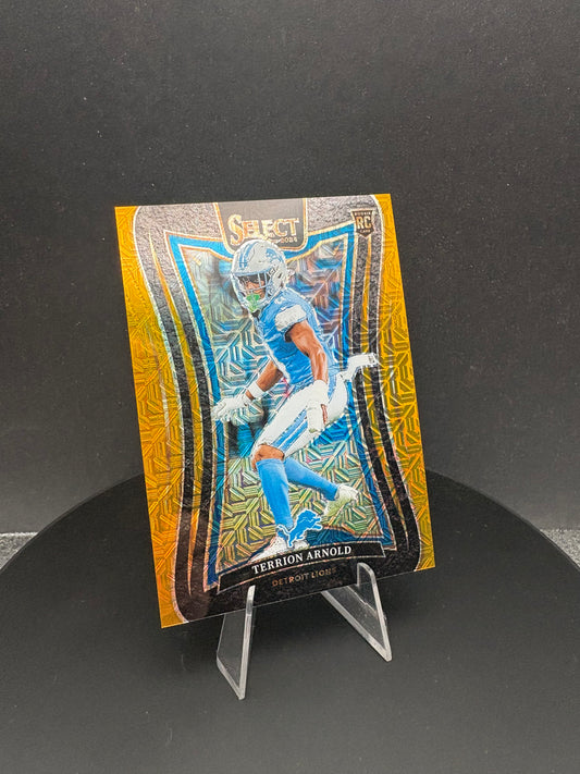 2024 Terrion Arnold Rookie, 8/10, gold PRIZM