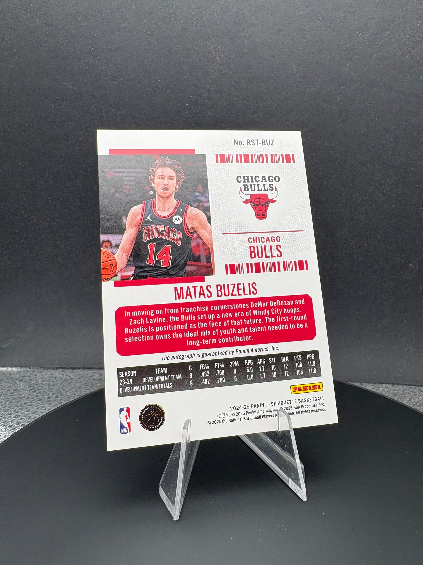 2024-25 Silhouette Matas Buzelis RC /49 AUTO