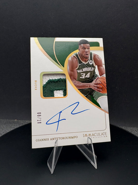 2023-24 Immaculate Giannis Antetokounmpo 2 color patch /10 auto
