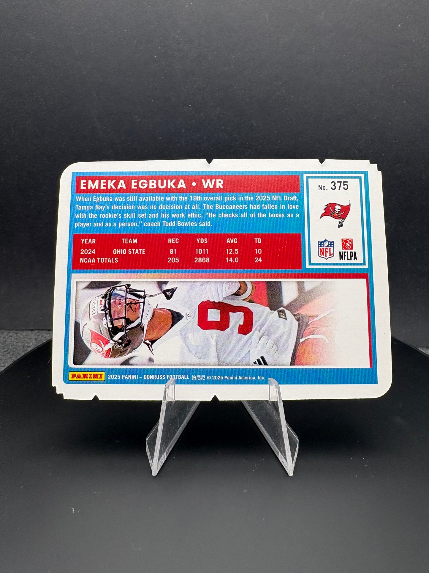 2025 Donruss Emeka Egbuka Press Proof Gold /25 RC