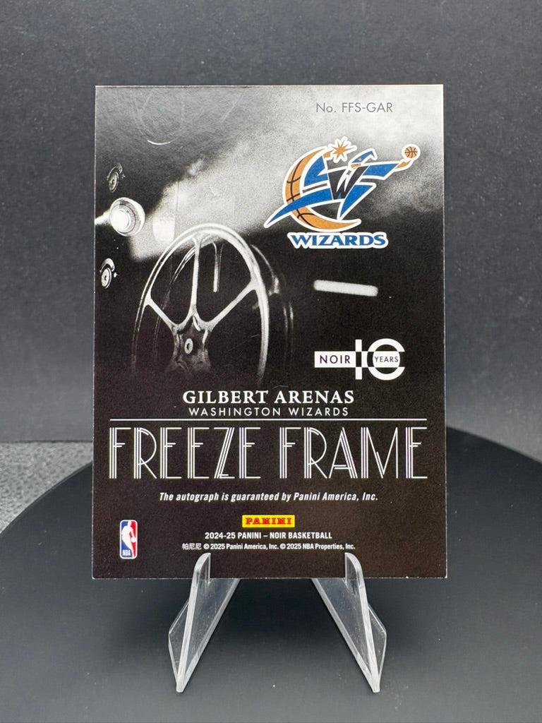 2024-25 NOIR Gilbert Arenas Freeze Frame AUTO /49