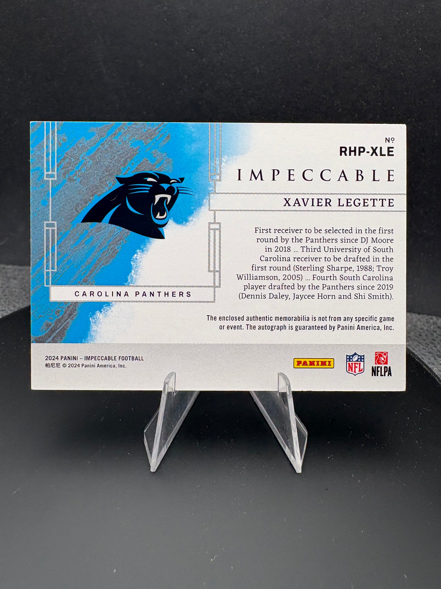 2024 Impeccable Xavier Legette DUAL PATCH, AUTO  /75 RC