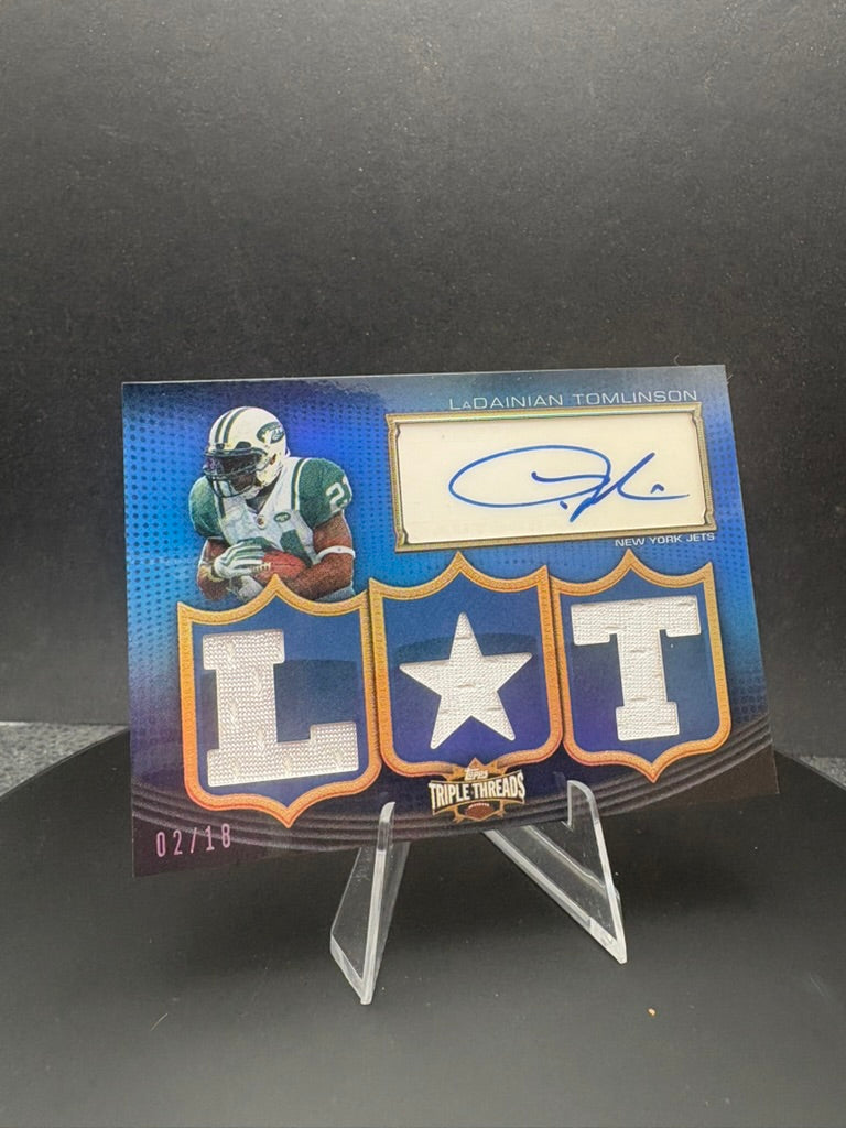 2010 Topps LaDainian Tomlinson Triple Threads AUTO /18