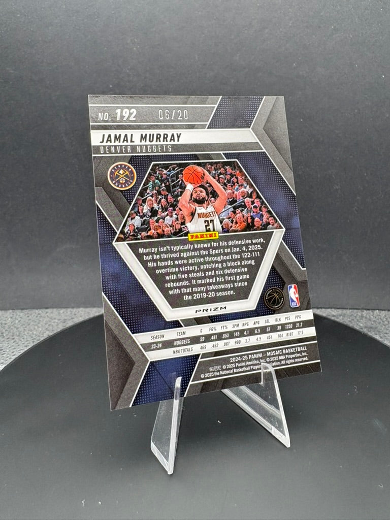 2024-25 Mosaic Jamal Murray /20 Fast Break Pink Mosaic