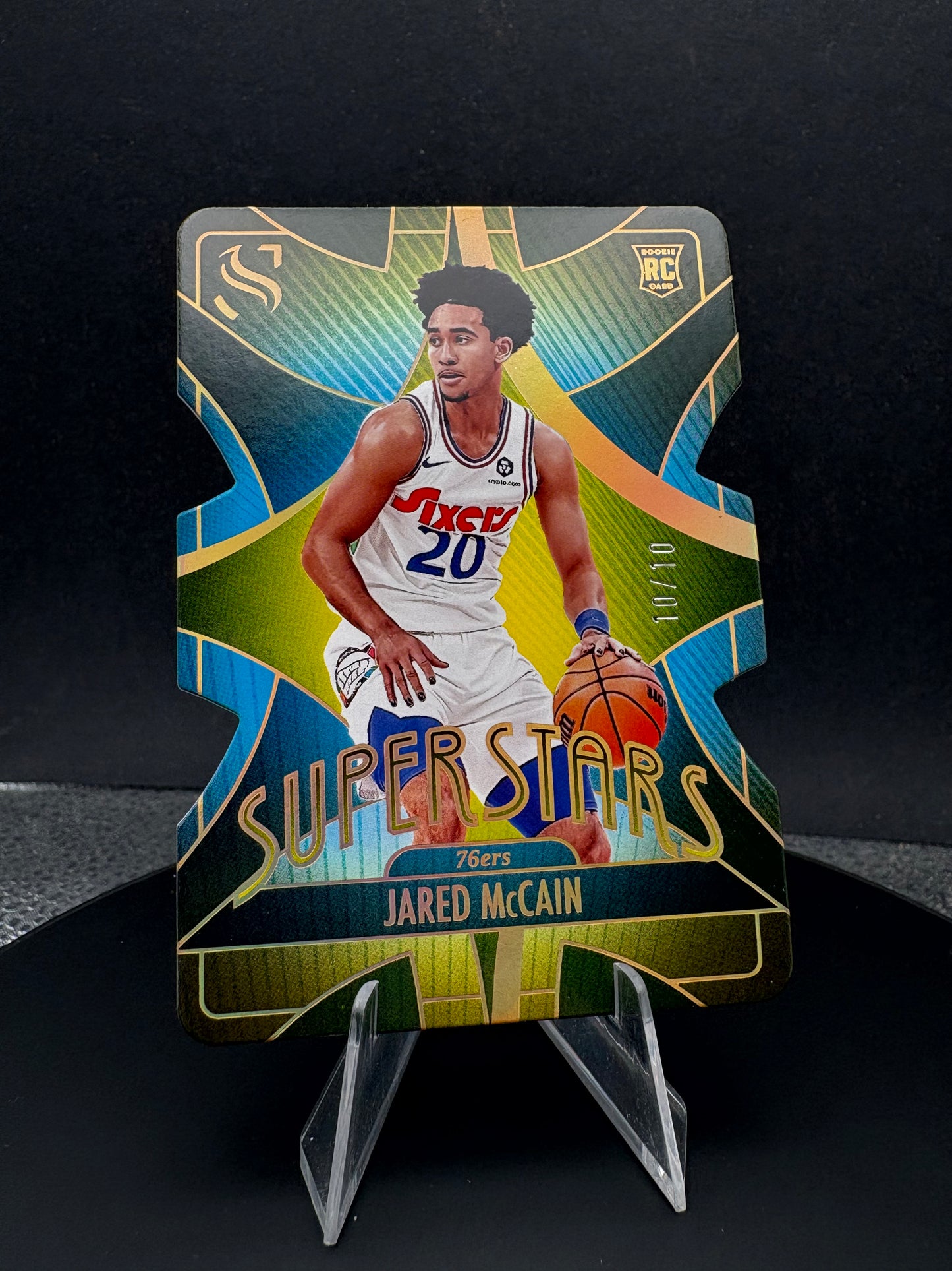 2024-25 Panini Silhouette Jared McCain RC Rookie Super Stars Die-Cut GOLD /10