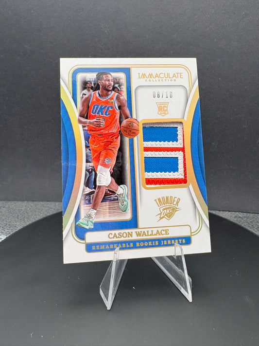 2023-24 Cason Wallace 3 color patch Immaculate Collection RC /10