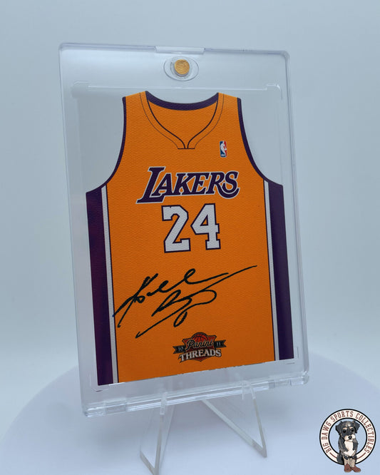 Kobe Bryant Panini Threads Autographed Jersey Card