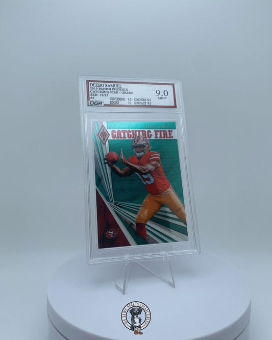 Deebo Samuel 2019 Panini Phoenix Catching Fire Green #15/25 - Graded 9 Mint - 49ers