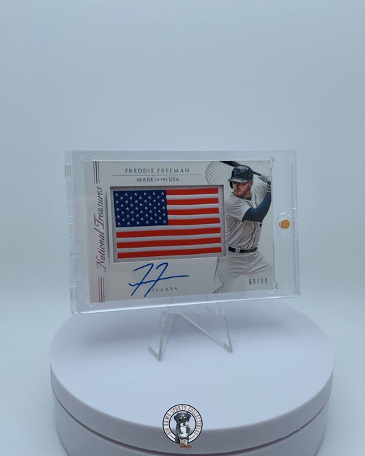 Freddie Freeman 2015 Panini National Treasures Made in the USA Auto Patch #68/99 - Braves