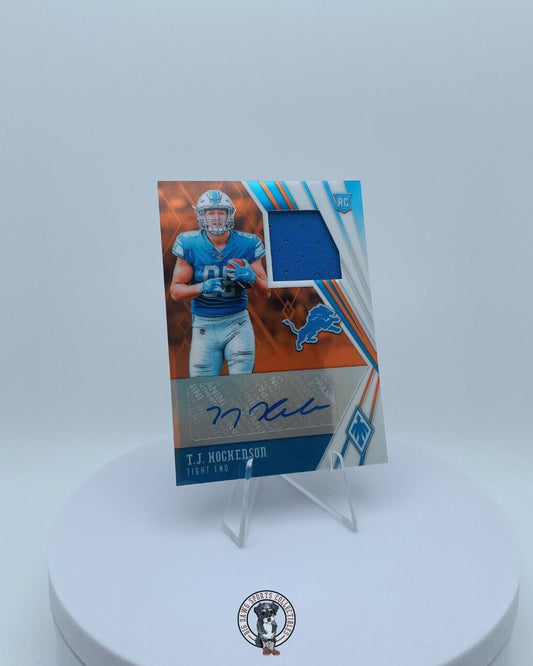 T.J. Hockenson 2019 Panini Phoenix RPA Bronze #RJA-TJ Rookie Patch Auto /99